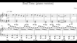 BMS End Time piano version score [upl. by Fleming]