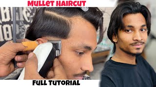 Fancy Mullet Haircut for boys  long to short haircuts  Step by step tutorial Hindi video [upl. by Aloz]