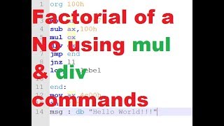 factorial of a No using mul amp div commands [upl. by Byran405]