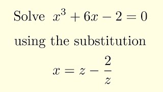 A Fun Way to Solve Cubics Vietas Substitution [upl. by Zil]