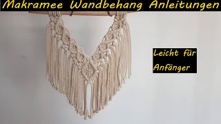 Makramee Wandbehang Anleitungen Makramee Wandbehang Anfänger [upl. by Burman]