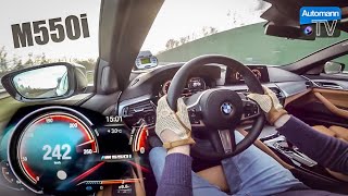 2018 BMW M550i 462hp  0255 kmh LAUNCH CONTROL 60FPS [upl. by Sachsse]