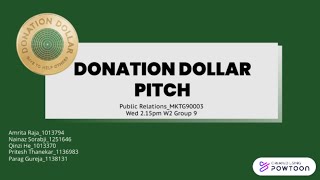 Donation Dollar PitchGroup 9 W2 [upl. by Nakasuji898]