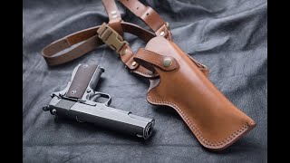 Making Colt 1911 leather chest holster by Ace Leather Art [upl. by Alakcim388]