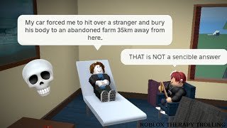 Confessing TERRIBLE Crimes to Therapists roblox therapy trolling [upl. by Nyvrem]