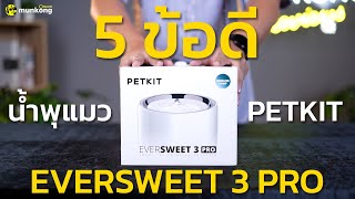 5 ข้อดีน้ำพุแมวสุดสมาร์ทจาก PETKIT Eversweet 3 Pro Wireless [upl. by Cita]