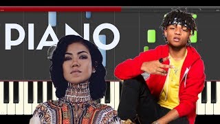 Jhené Aiko Sativa ft Rae Sremmurd Piano Midi tutorial Sheet app Cover Karaoke [upl. by Karlee]