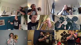 Dont Stop Me Now  Queen LLAREGGUB BRASS BAND COVER [upl. by Odrude]