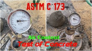 ASTM C 173 Air Content Test of Fresh Concrete at Site  Civil Engineering [upl. by Blanding]