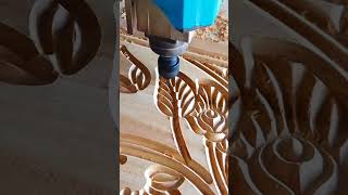 How to make a leaf design with a v bit on a CNC shorth woodworking [upl. by Aihsat]