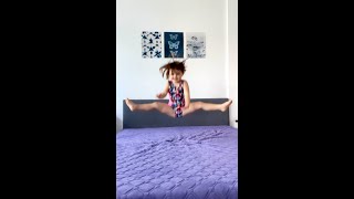 Jump splits compilation My little gymnast [upl. by Sukey390]