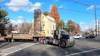 Convoy Of Kenworths Haul A Crane Through NJ [upl. by Carrillo]