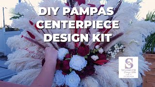 Holiday Pampas DIY Centerpiece Arrangement Kit Instructional Video [upl. by Ained]