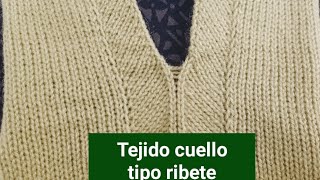 Tejido de cuello tipo ribete en máquina de tejer TRICOTOSA [upl. by Berriman]