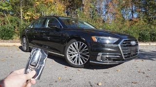 2019 Audi A8 L 30T Sedan Start Up Walkaround and Review [upl. by Benjy]