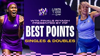 BEST POINTS from the 2024 WTA Finals Riyadh Coco Gauff Taylor Townsend Aryna Sabalenka amp more 💥 [upl. by Tarton]