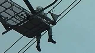 High voltage line work 500kV from a helicopter [upl. by Hecker126]