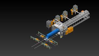 Powder coating anticorrosion production line for inner and outer walls of steel pipes [upl. by Liarret]