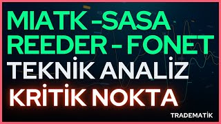 BORSA NEDEN DÜŞÜYOR  miatk reedr sasa fonet DETAYLI TEKNİK ANALİZİ  HİSSE YORUMU [upl. by Perot182]