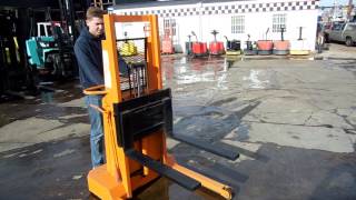 D20536 RolLift 1500 lb capacity manualelectric lift stacker [upl. by Edith]