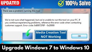 Media Creation Tool Error 0x80072F8F–0x20000 in Windows 7  Upgrade Windows 7 to Windows 10 [upl. by Umberto136]