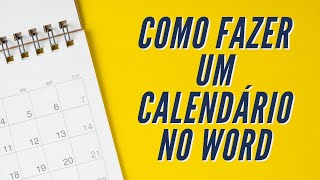 COMO FAZER UM CALENDÁRIO NO WORD 2020  VIVIANE PINHEIRO [upl. by Dust]