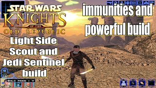 Star Wars Knights of the Old Republic Light Side 8 Scout 12 Sentinel build [upl. by Janka]