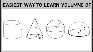 Easiest way to Learn Volume of Cylinder Cone Sphere and Hemisphere [upl. by Nnovahs950]