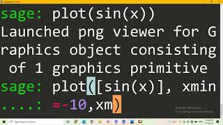 Plotting of graphs using sagemath V3 [upl. by Amlet]