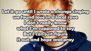 Ed Sheeran  Sing Lyrics On Screen 1080p HD [upl. by Addis]