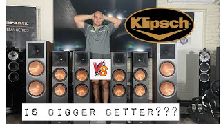 Klipsch R800 vs RP8000ii vs RF7iii [upl. by Airet]