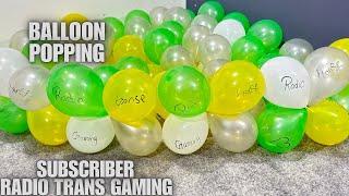 Satisfying Balloon Popping For Subscriber RADIO TRANSPop Balloons [upl. by Gotcher799]