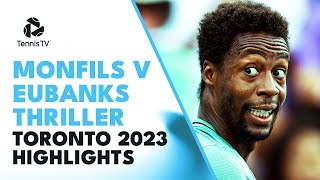 Gael Monfils THRILLER vs Christopher Eubanks 🍿  Toronto 2023 Highlights [upl. by Stockmon627]