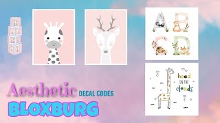 AESTHETIC NURSERY DECALS FOR BLOXBURG  ROBLOX pls check dscrptn for correct codes [upl. by Antonin]