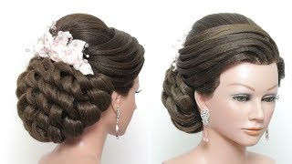 New Bridal Hairstyle Amazing Wedding Updo For Long Length Hair [upl. by Wyon459]