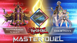 XyZLink Festival  Phantom Knight  Numeron VS Evil★Twins YuGiOh MasterDuel [upl. by Yelsnik949]