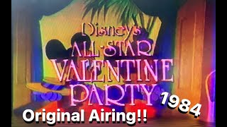 Disneys AllStar Valentine Party Opening  1984 VHS ORIGINAL TV RECORDING W CBS quotSPECIALquot INDENT [upl. by Ellehsad]