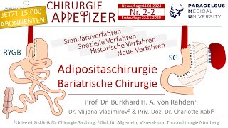 Adipositaschirurgie Bariatrische Chirurgie CHIRURGIE APPetizer Nr 22 NEUAUFLAGE [upl. by Zug]