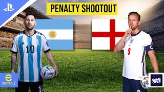 Penalty Shootout  England vs Argentina  eFootball 2024  Full HD [upl. by Esiuolyram]