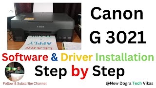 Canon Pixma G3021 Printer Softwaredriver Download install Canon G3021 [upl. by Sherer]