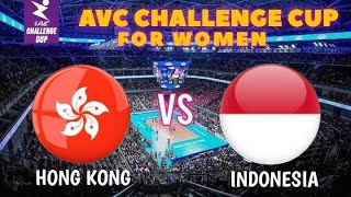 INDONESIA vs HONG KONG  AVC CHALLENGE CUP FOR WOMEN 2024 LIVE SCOREBOARD [upl. by Henriques]