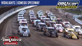 DIRTcar Sportsman Modifieds  Super Dirt Week  Oswego Speedway  October 12 2023  HIGHLIGHTS [upl. by Pernell974]