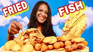 CRISPY FRIED FISH MUKBANG  FRIED CATFISH  LETS TALK ABOUT IT  EAT WITH ME  MUKBANG  먹방 [upl. by Jacquenette]