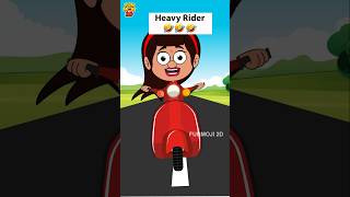 Dont miss the end🤣 funmoji2d rider bike newbike bikelover biker ladyrider comedy cartoon [upl. by Naloj]