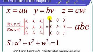 Using a Jacobian to find the Volume of an Ellipsoid [upl. by Relyks]