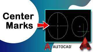 How to add Center Marks and Centerlines in AutoCAD [upl. by Ponton]