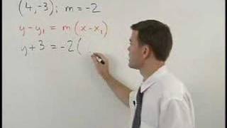 Point Slope Form  MathHelpcom  Algebra Help [upl. by Canada806]