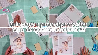 Aula passo a passo capa de caderno ou agenda A5 para iniciantes da encadernação [upl. by Akiam]