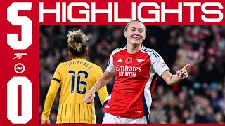 BIG WIN  HIGHLIGHTS  Arsenal vs Brighton amp Hove Albion 50  Mead Foord Maanum Hurtig Russo [upl. by Aleris967]