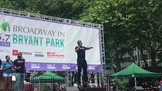 Tyrone Davis Jr Sings quotNever Getting Rid of Mequot at Broadway In Bryant Park [upl. by Atteselrahc]